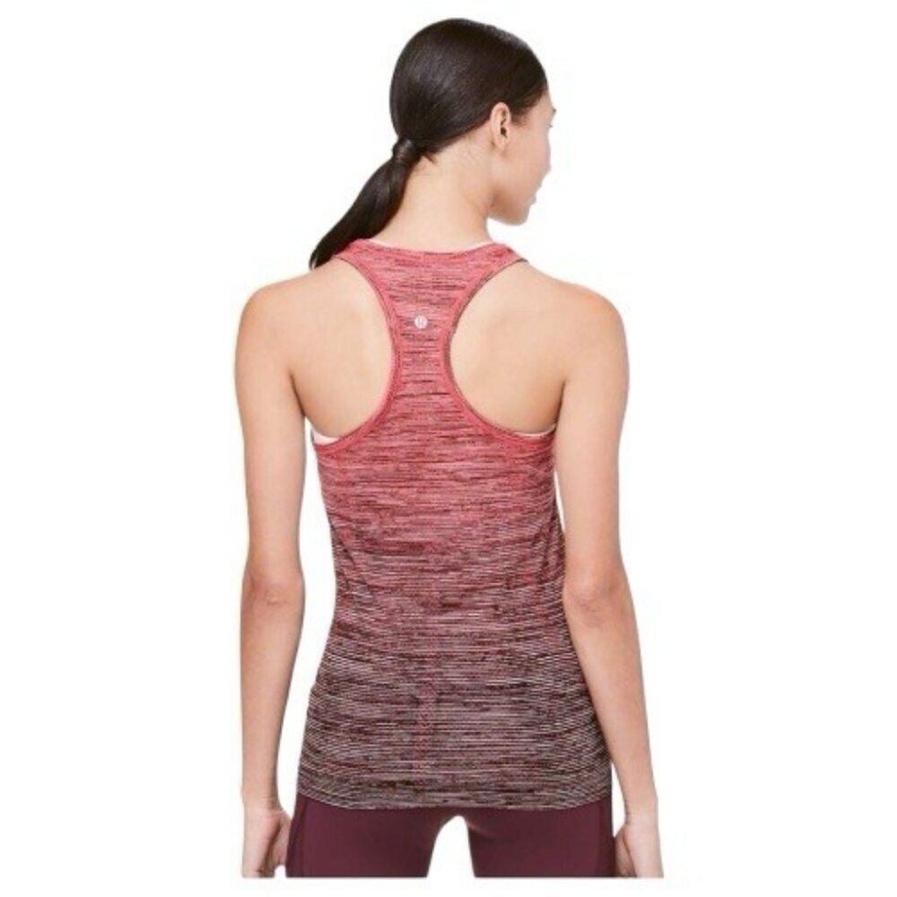Lululemon Swiftly Tech Racerback Red Alert / White / Dark Sport Red / Black Sz 6